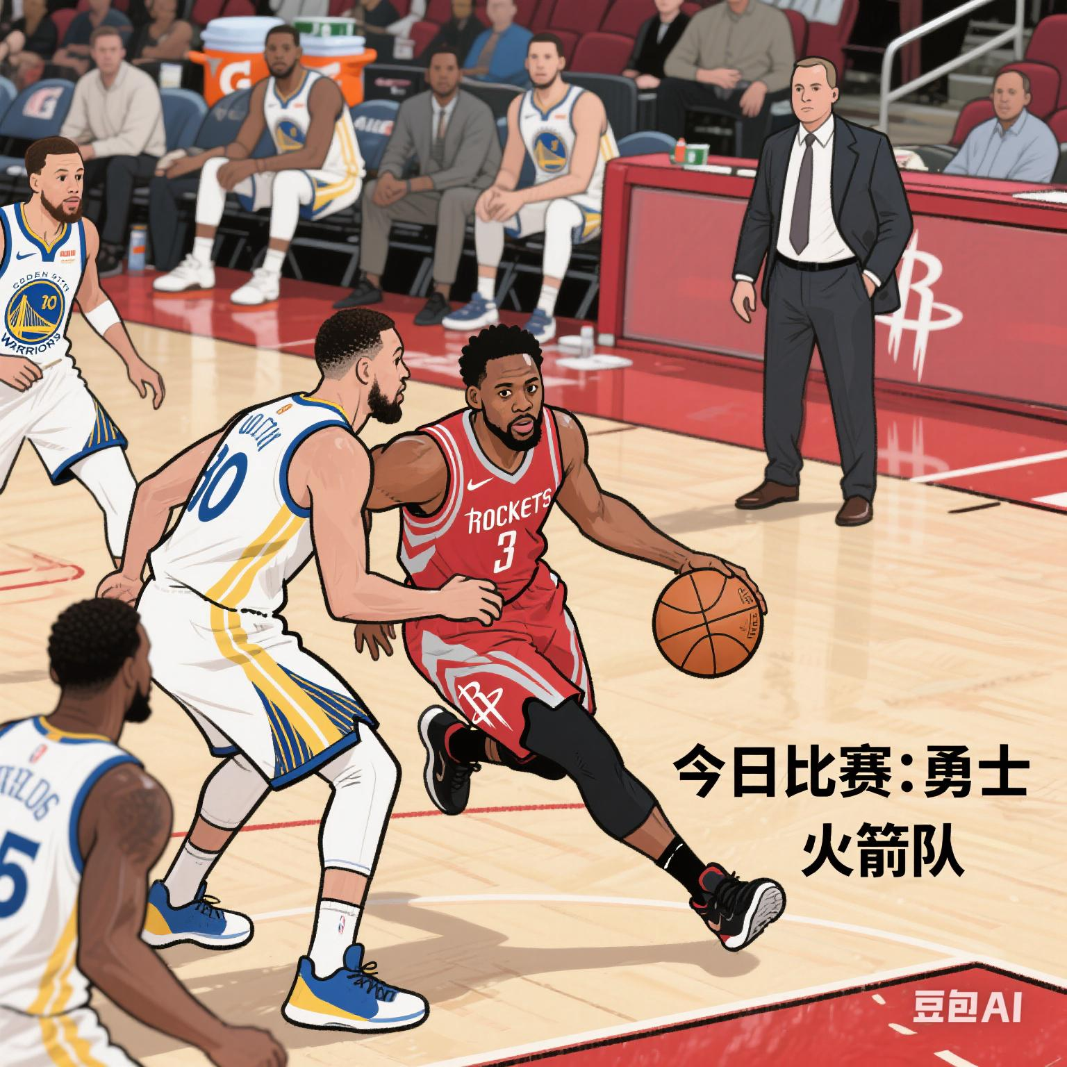 包含勇士队备战全明星战役，为争取胜利全力以赴的词条